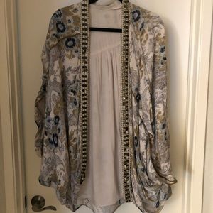 Free people ruched embellished cardigan